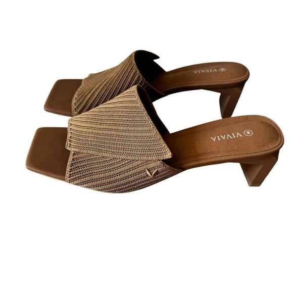 Vivaia Tan Almond Knot Juliet Pro Slide Sandals Size 41 ( 10.5 US) - Picture 2 of 12